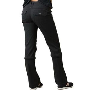 Prana Pants Womens 8 Black Halle Convertible Zip Off Hiking Trails Versatile